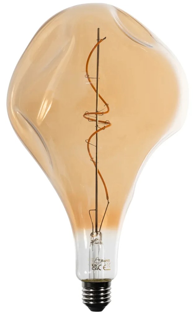 E27 димируема LED лампа спираловидна нишка PS160 кехлибар 6W 340 lm 1800K