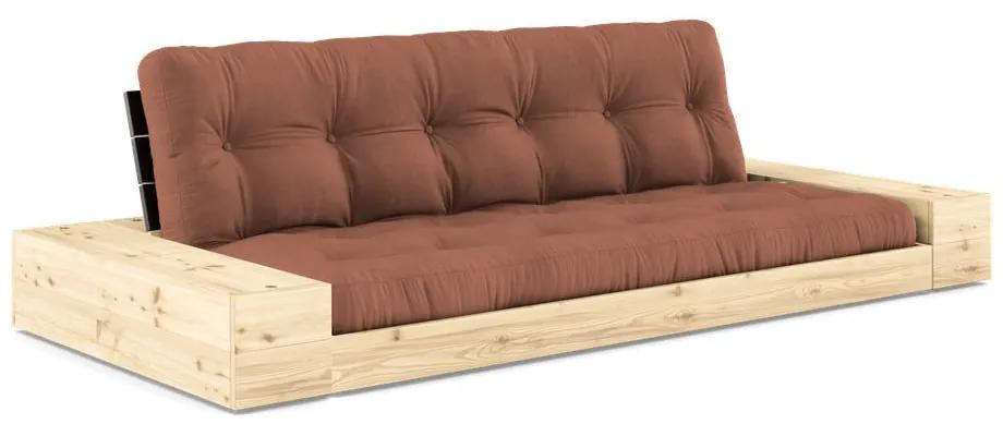 Разтегателен диван в тухлен цвят 244 cm Base – Karup Design