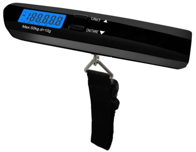 Дигитален кантар за багаж SAPIR SP 1652 A, До 50 кг, LCD дисплей, Черен