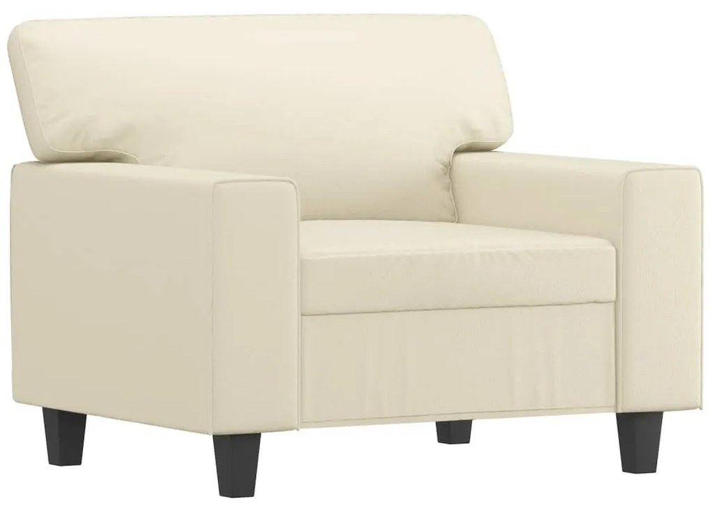 359408 vidaXL Фотьойл, кремав, 60 см, изкуствена кожа