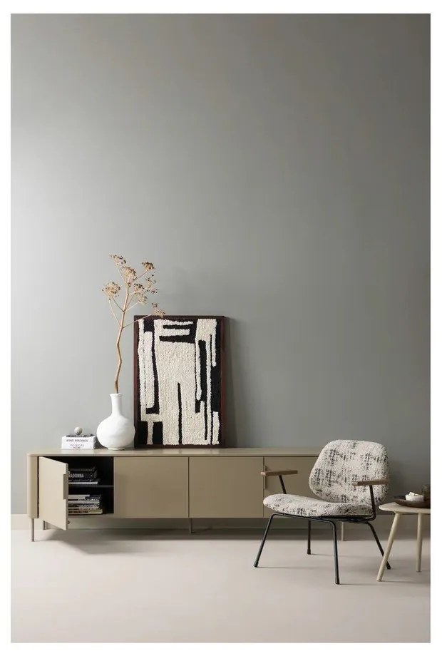 Бежово шенилово кресло Aure – WOOOD