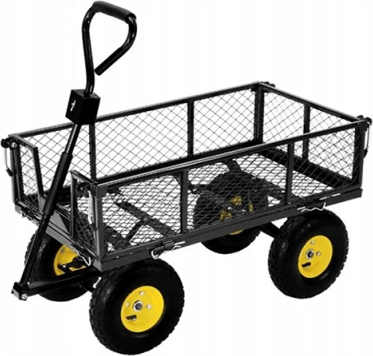 Практична градинска количка 2в1 в черно