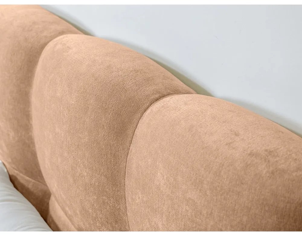 Светлорозово двойно тапицирано легло с включена подматрачна рамка 180x200 cm Kumo – Bobochic Paris