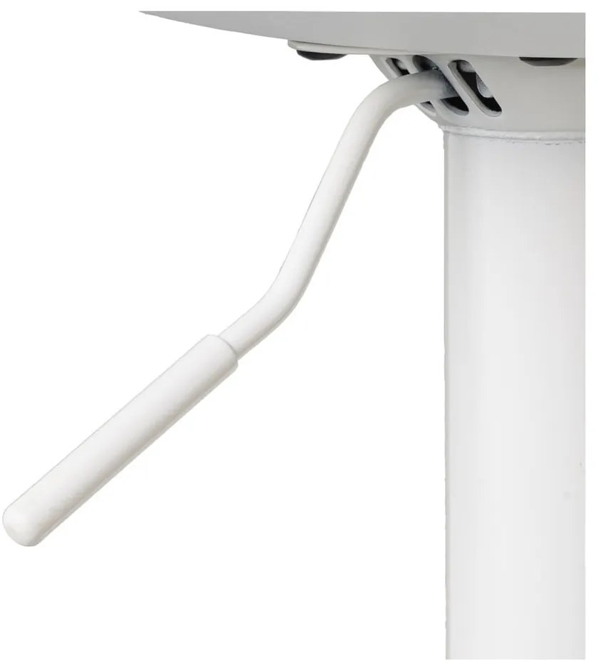 Бели бар столове в комплект от 2 бр. с регулируема височина от имитация на кожа (височина на седалката 56,5 cm) – Casa Selección