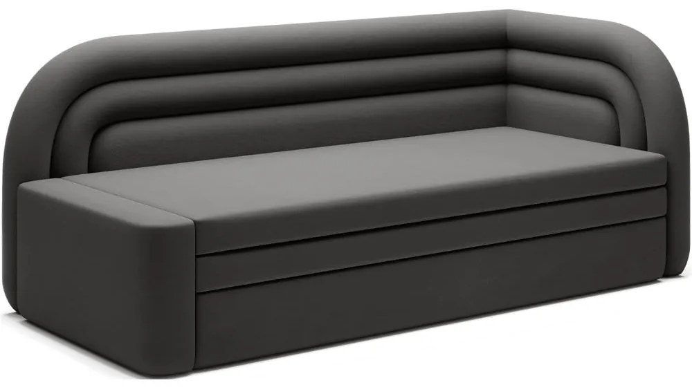 Кафяво-сив кадифен сгъваем/с място за съхранение диван десен ъгъл 223 cm Fabillo – ELTAP