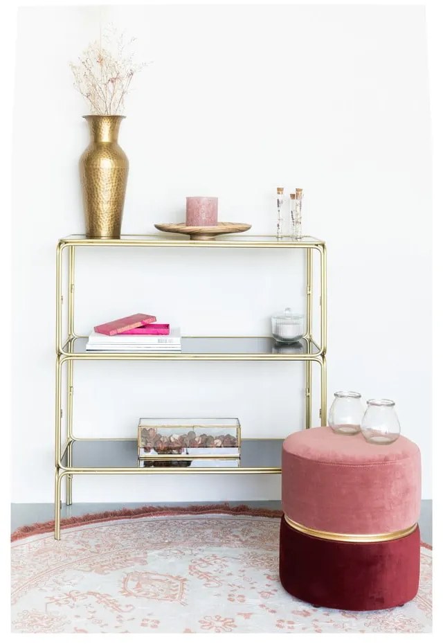 Черно-златиста метална библиотека 80x89x35 cm Liah – White Label