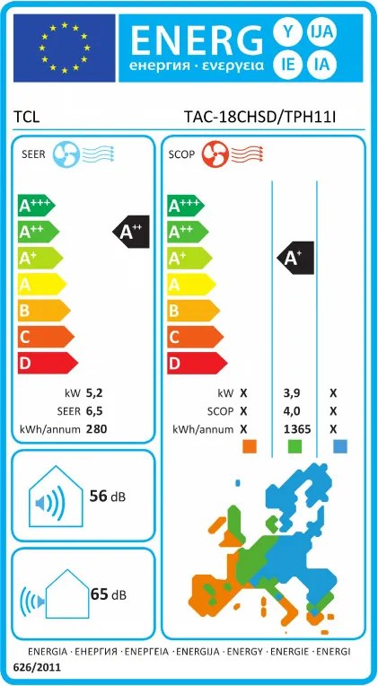 Инверторен климатик TCL BreezeIN TAC-18CHSD/TPH11I, 18000 BTU, 33 м2, А++/А+, Wi-Fi, iFeel, ECO, Автоматично почистване в 4 стъпки, Google Home и Alexa, Gentle Breeze, Бял