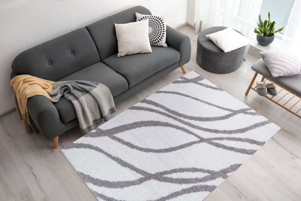Килим за антре (80 x 300) Puffy 7757 Бял
Сив