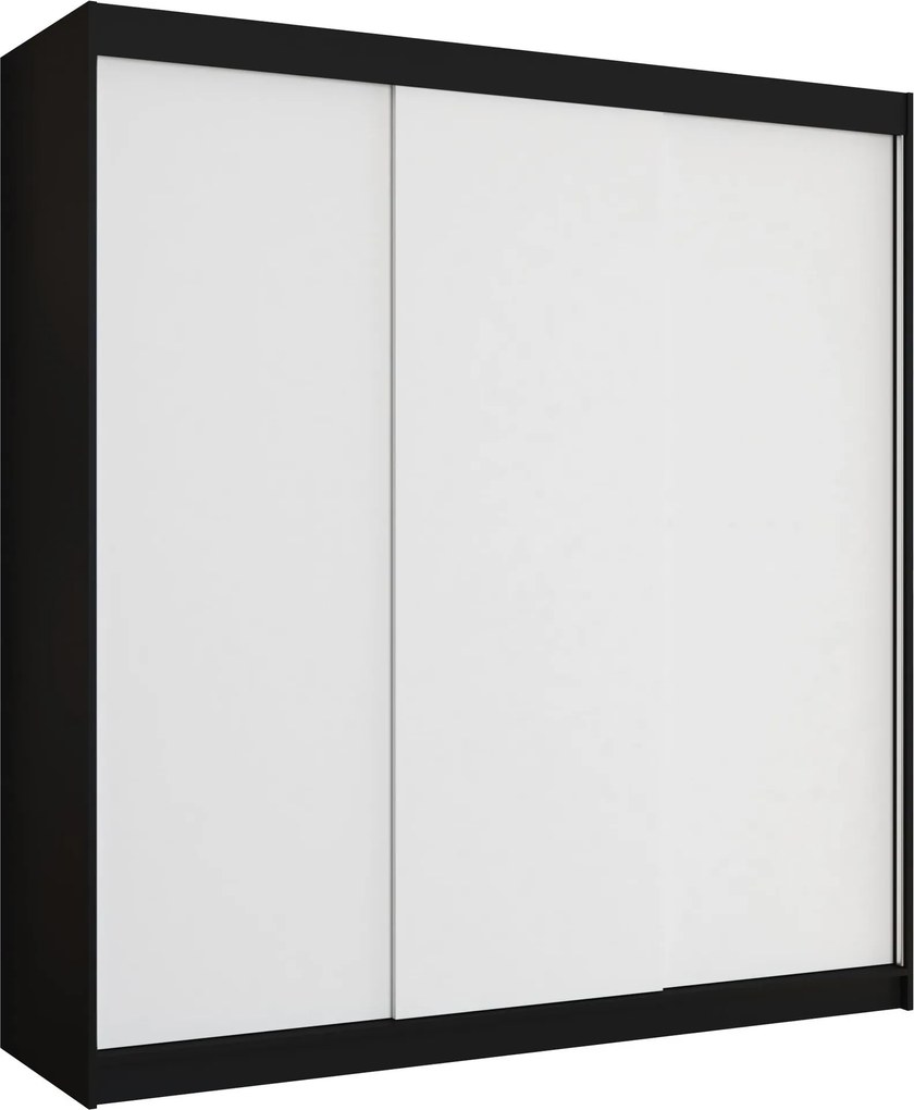 Гардероб Stalion 200 Sliding-Black-White