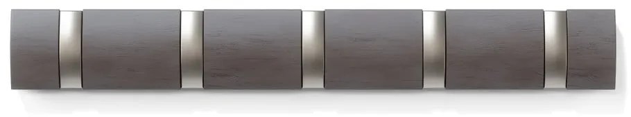 Сива стенна закачалка от тополово дърво Flip - Umbra