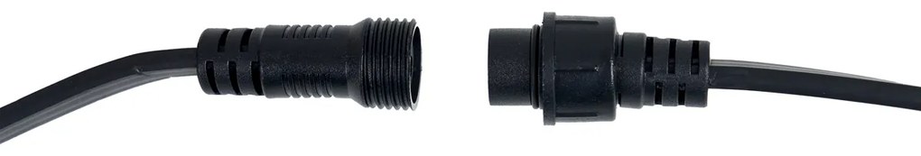 Свързващи се черни празнични светлини с щепсел 14 м 30 светлини IP44 - Lubber