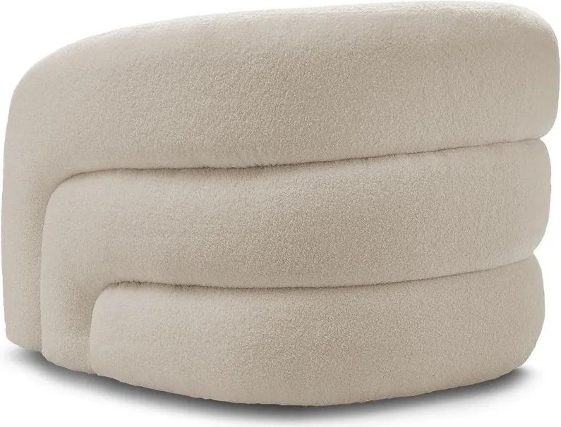 Бежово въртящо се кресло от прежда с примки от букле Elina – Bobochic Paris