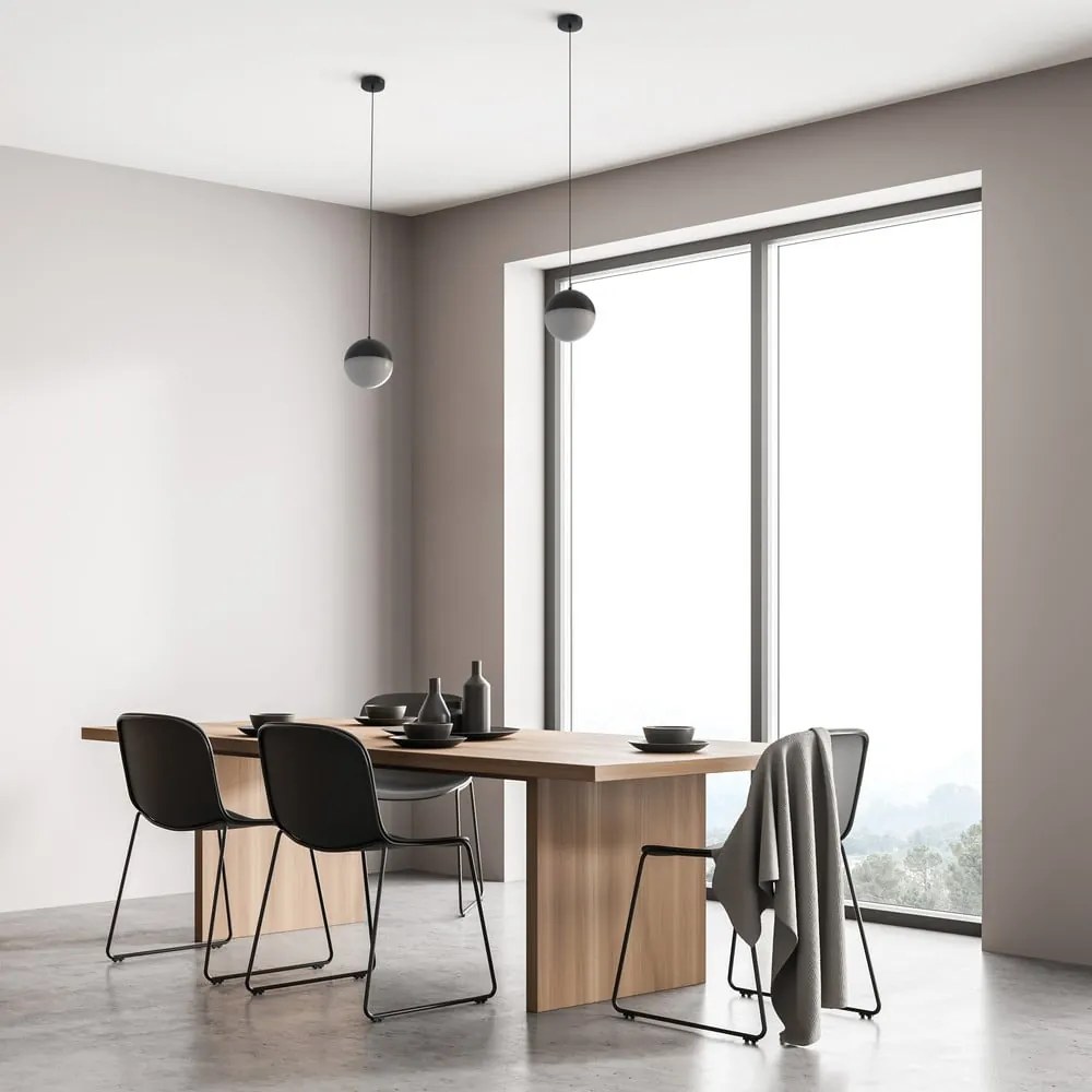 Черно висящо осветително тяло, височина 150 cm Eclipse - SULION