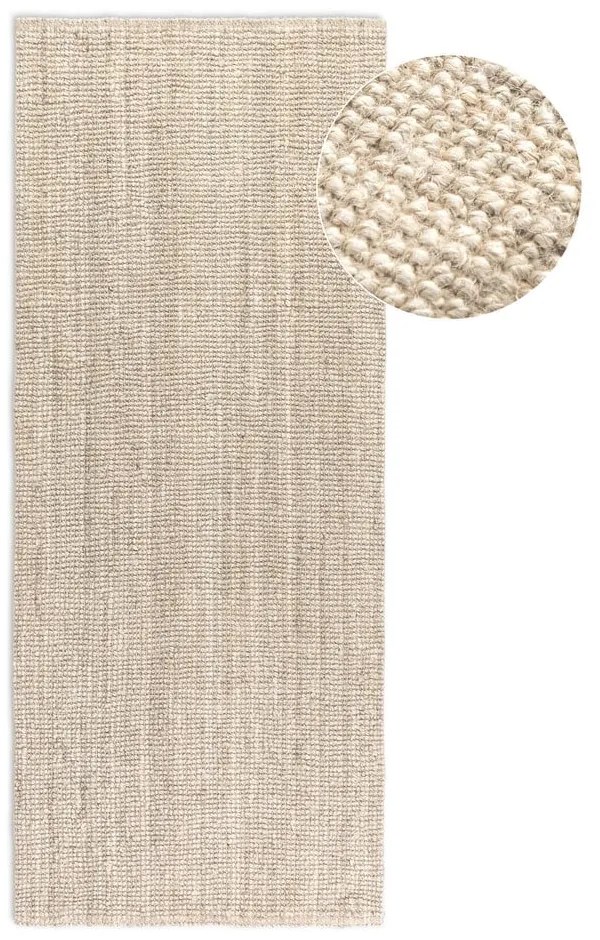 Кремава пътека от юта 80x200 cm Bouclé - Hanse Home