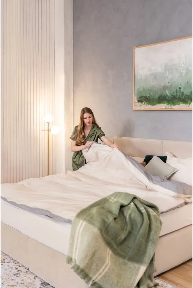 Бежово боксспринг легло 160x200 cm Olia Bold – Bonami Selection