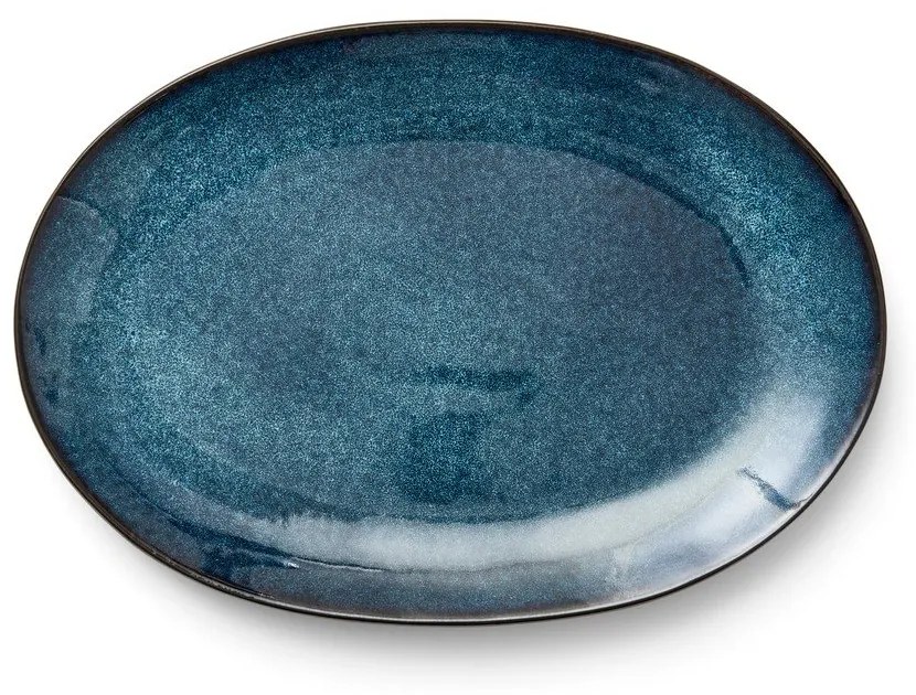Черна/синя глинена чиния Gastro Dark Blue/Black – Bitz