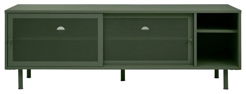 Тъмнозелена метална маса за телевизор 160x55 cm Veep – Unique Furniture