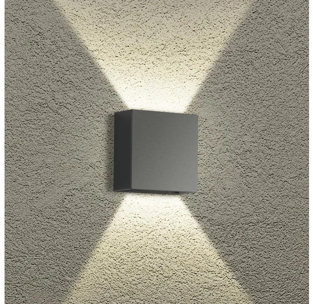 Brilagi - LED външно стенно осветително тяло DOUBLERAY LED/4W/230V антрацит IP65