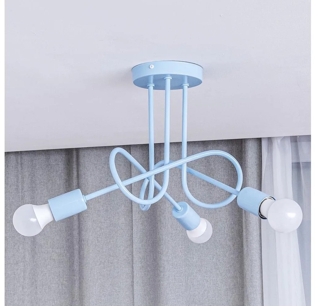 Плафон OXFORD 3xE27/15W/230V, син