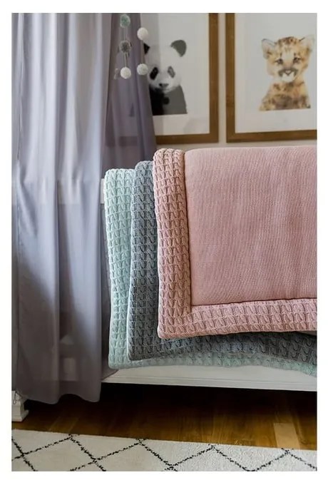 Сива памучна постелка за игра, 70 x 90 cm - Kindsgut