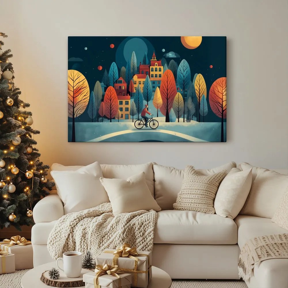 Картина на платно – Зимна разходка под звездите