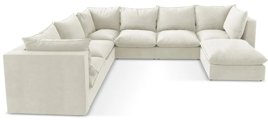 Бежов ъглов диван (ляв ъгъл/U форма) Manao – Makamii