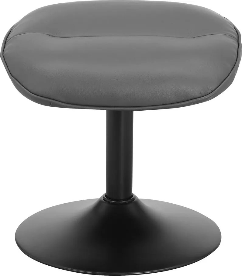 Сив релаксиращ фотьойл с табуретка от изкуствена кожа Istad – Støraa