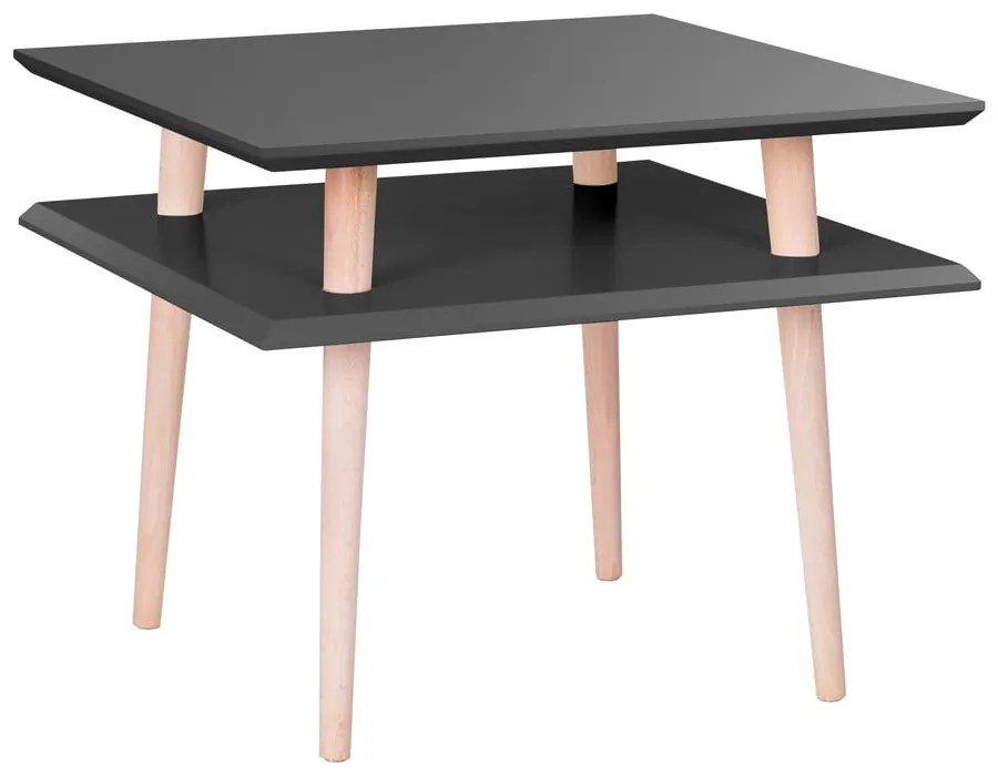 Grafitově šedý konferenční stolek Ragaba Square, 55 x 55 cm