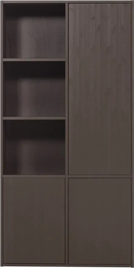 Тъмнокафяв модулен шкаф от масивен бор 108x215 cm Meggy – WOOOD