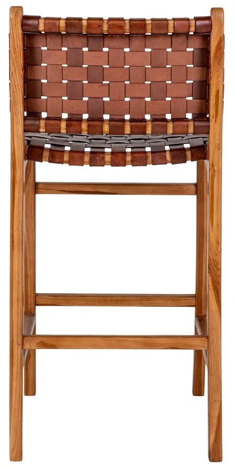 Кафяв бар стол от тиково дърво 101 cm Perugia - House Nordic