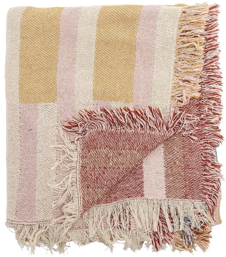 Кафяво одеяло от рециклиран памук 130x160 cm Lane – Bloomingville