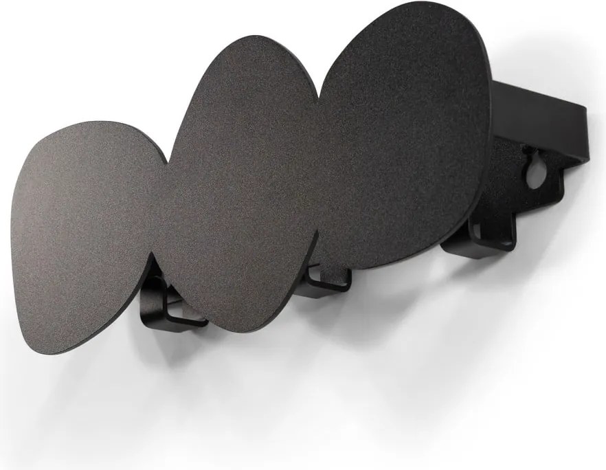 Черна метална стенна закачалка 35 cm Tumulo – Spinder Design