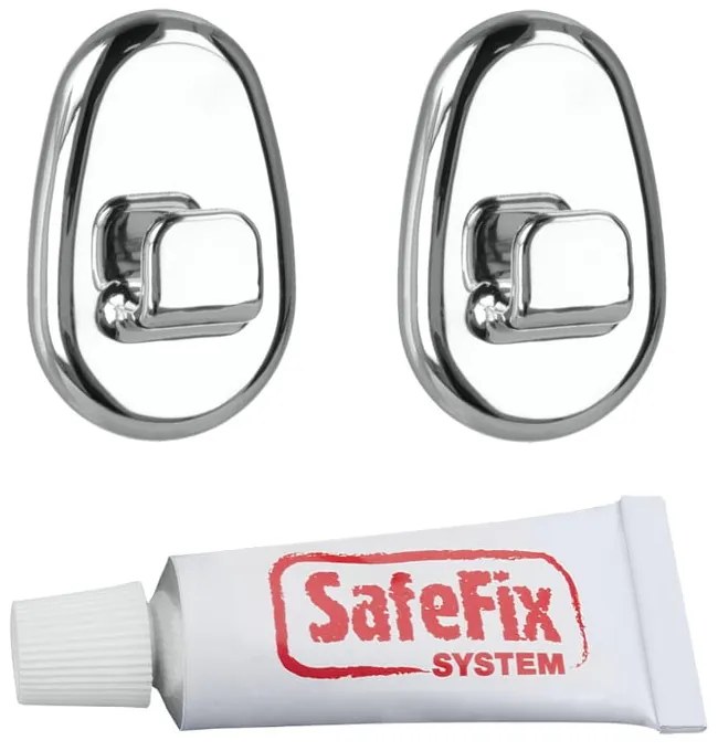 Комплект от 2 куки и лепило Silver Safefix - Metaltex