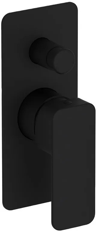 стена смесител за кран с дефлектор Eurorama Quadra-Черен матова