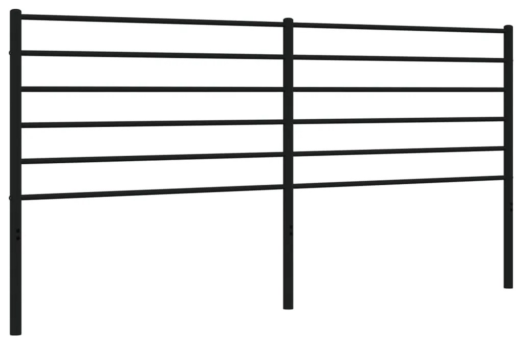 352357 vidaXL Метална резервна табла за легло, черна, 200 см
