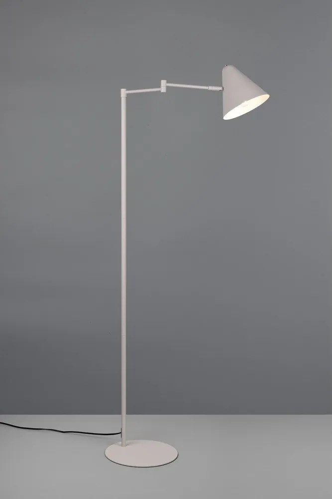 Подова лампа с огъваща се структура в цвят слонова кост (височина 126,5 cm) Cosima – Trio