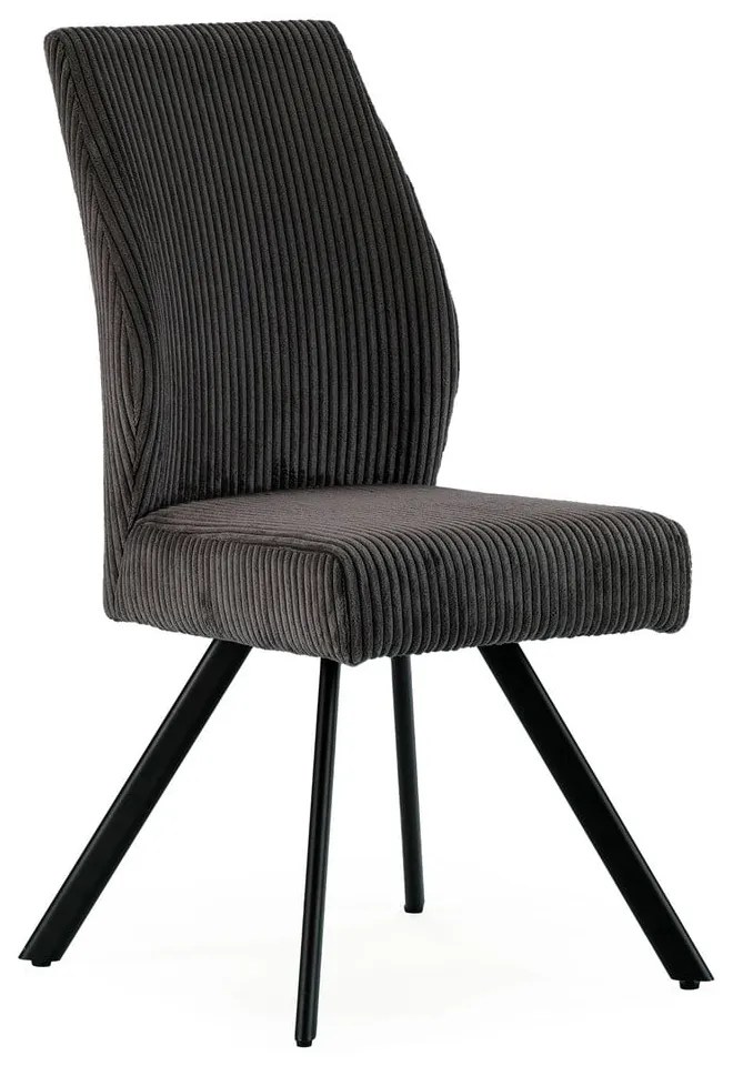 Тъмносиви велурени трапезни столове в комплект 2 бр. Anibal – Marckeric