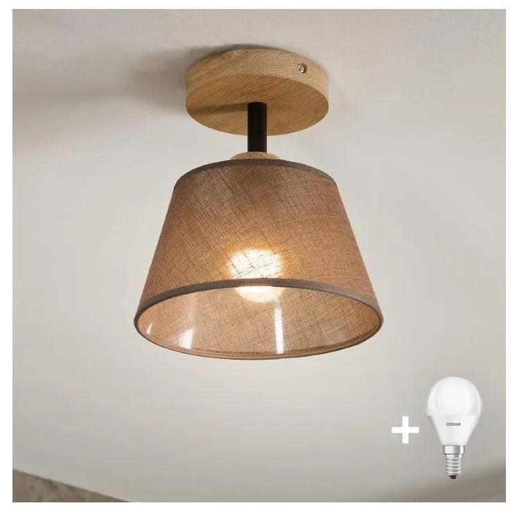 Brilagi - LED  Полилей за повърхностен монтаж ANTHONY 1xE14/60W/230V дъб/кафяв