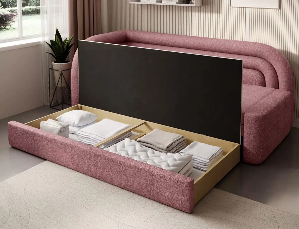 Разтегателно легло Fanuci - Розово - Ляво