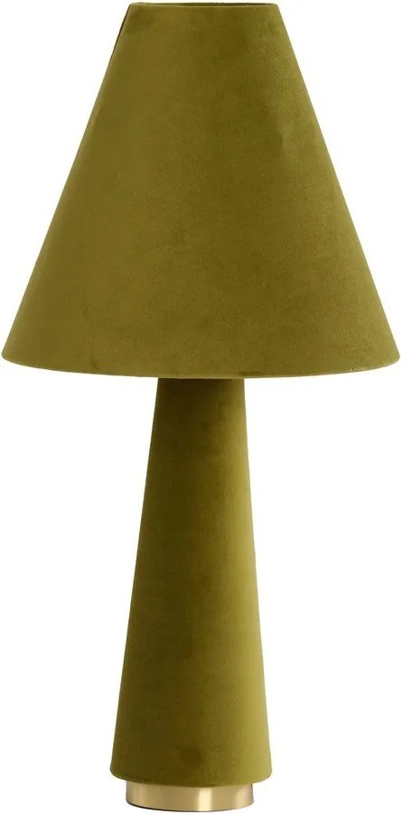 Зелена настолна лампа с текстилен абажур (височина 61 cm) Devia – Light & Living
