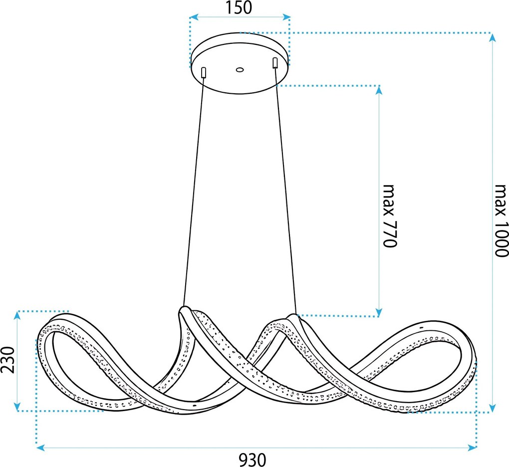 ВИСЯЩА ТАВАННА ЛАМПА G154-CP GOLD