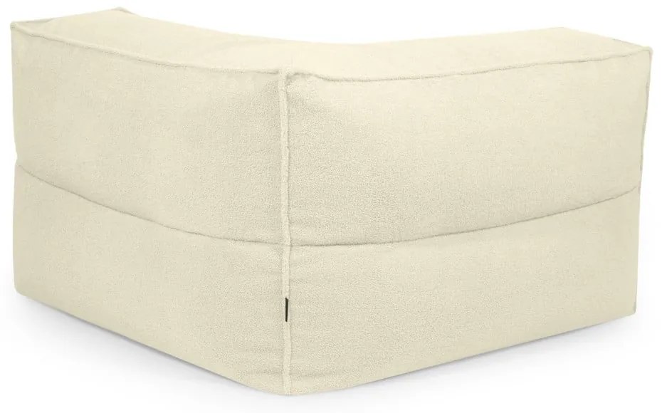 Светлосив пуф от букле Mass Corner 125 Left – SLOWDOWN