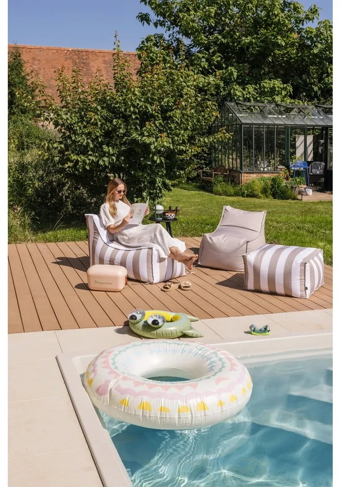 Градински чувал за сядане в бял и сив цвят – Bonami Essentials