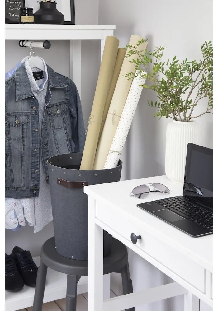 Черно офис кошче за боклук Aries Canvas Paper Laminate – Bigso