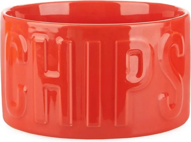 Червена керамична купичка за сервиране 1 l Chips – Balvi