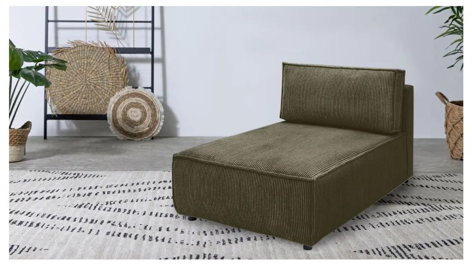 Светлозелен променлив модулен диван от велур Nihad modular - Bobochic Paris