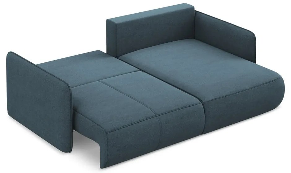 Син разтегателен ъглов диван с място за съхранение (десен ъгъл) Nanea – Makamii