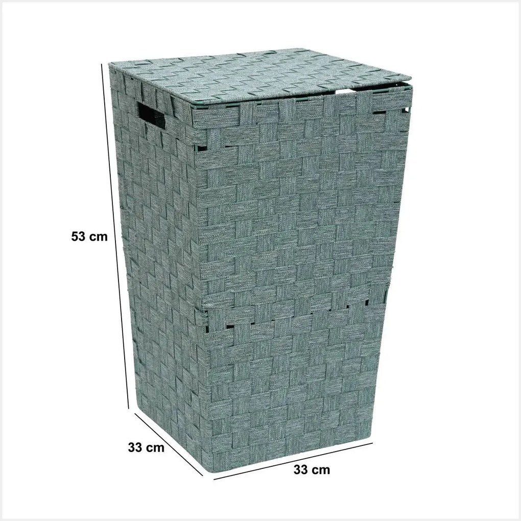 Кош за пране 5five Lise, Бежов, 33x33x53 cm - Сив