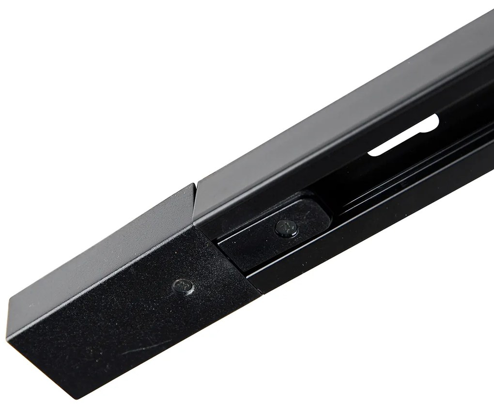 Модерна релсова система за осветление с 6 черни прожектора 1-фазов 300см - Iconic Jeana