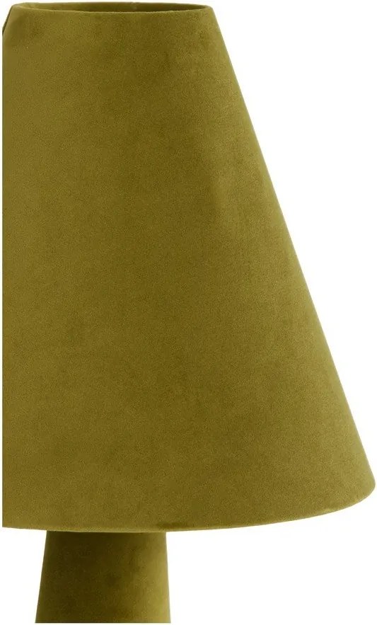Зелена настолна лампа с текстилен абажур (височина 61 cm) Devia – Light & Living